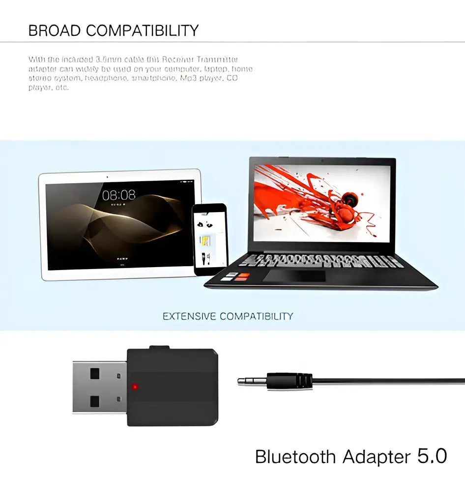 Adaptador de transmisor y receptor de audio Bluetooth