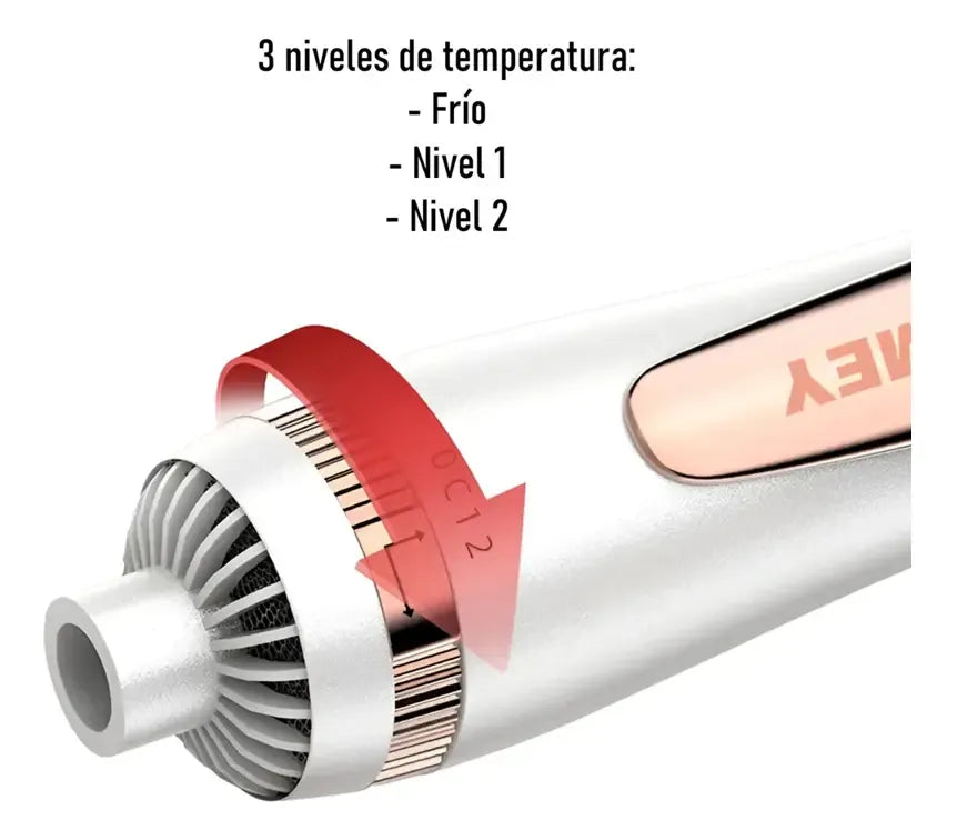 Cepillo Secador Alisador Rotativo Kemey Km-8024 800w