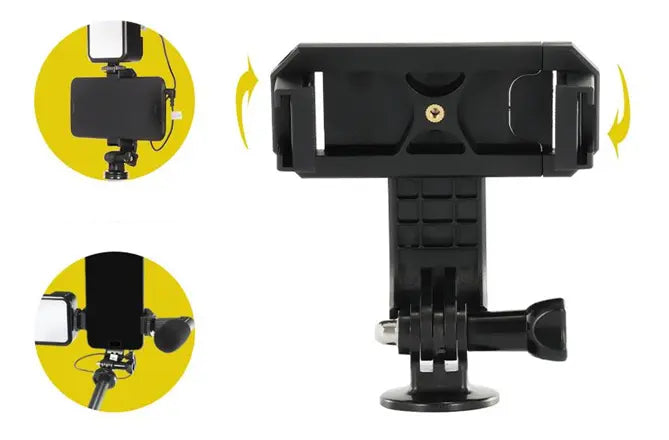 Kit Trípode + Micrófono + Luz led + control bluetooth