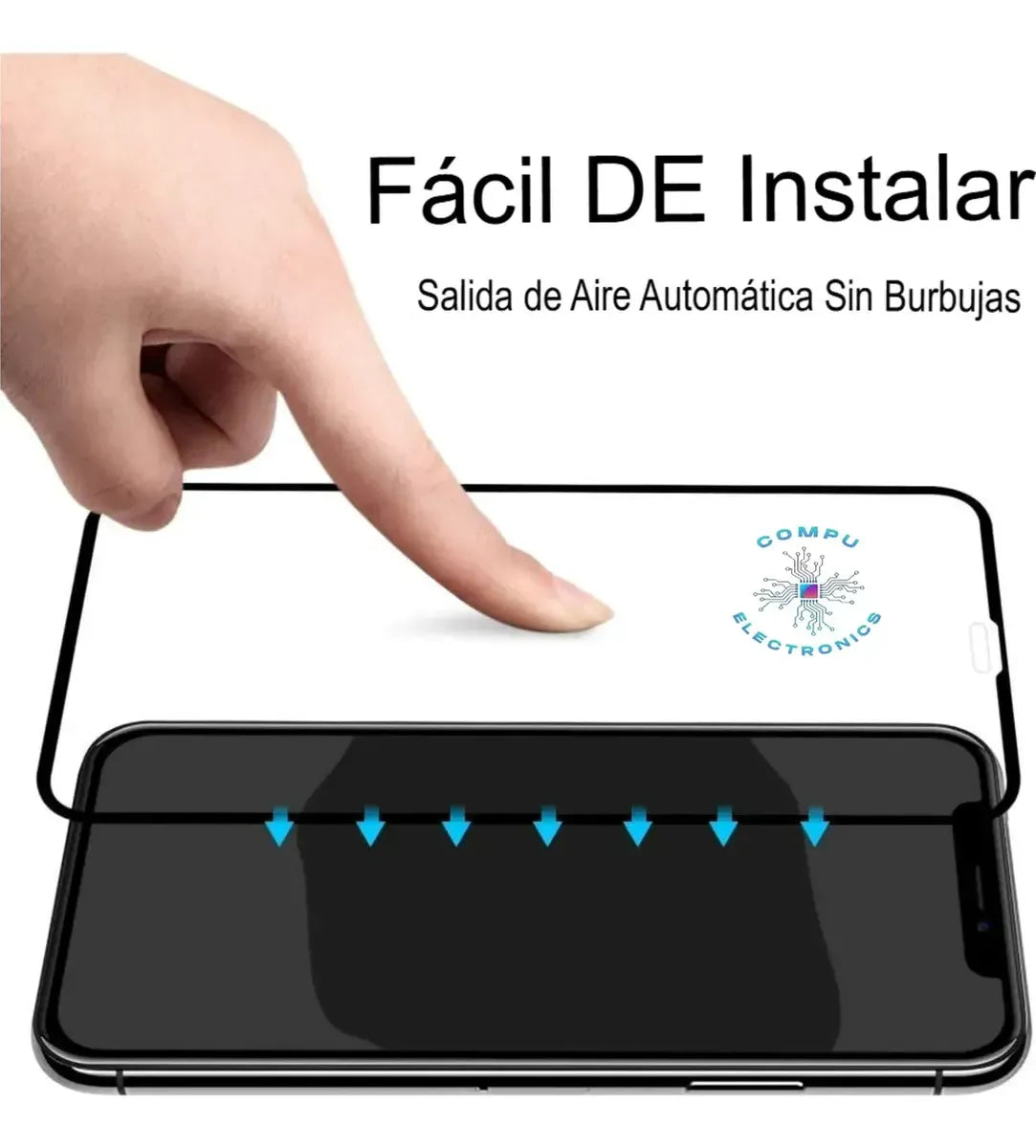 Vidrio Templado Full Para iPhone 11/12/13/14/15/16/17