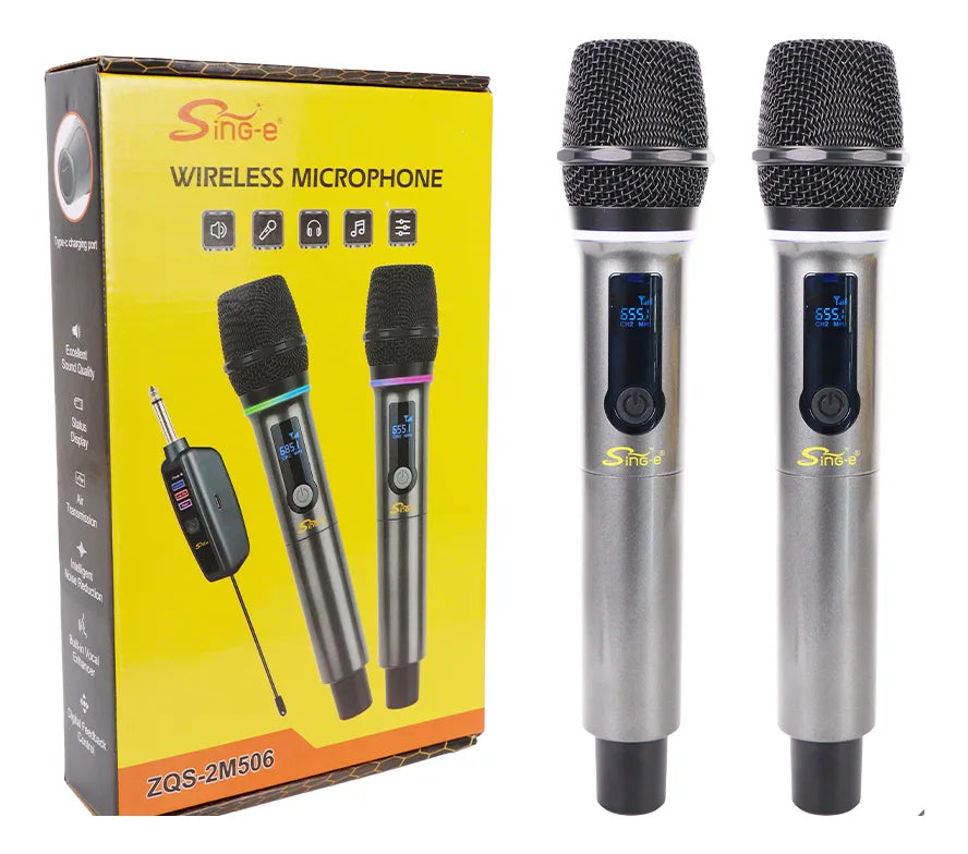 Kit De 2 Micrófonos Inalámbrico para Karaoke / Fiestas