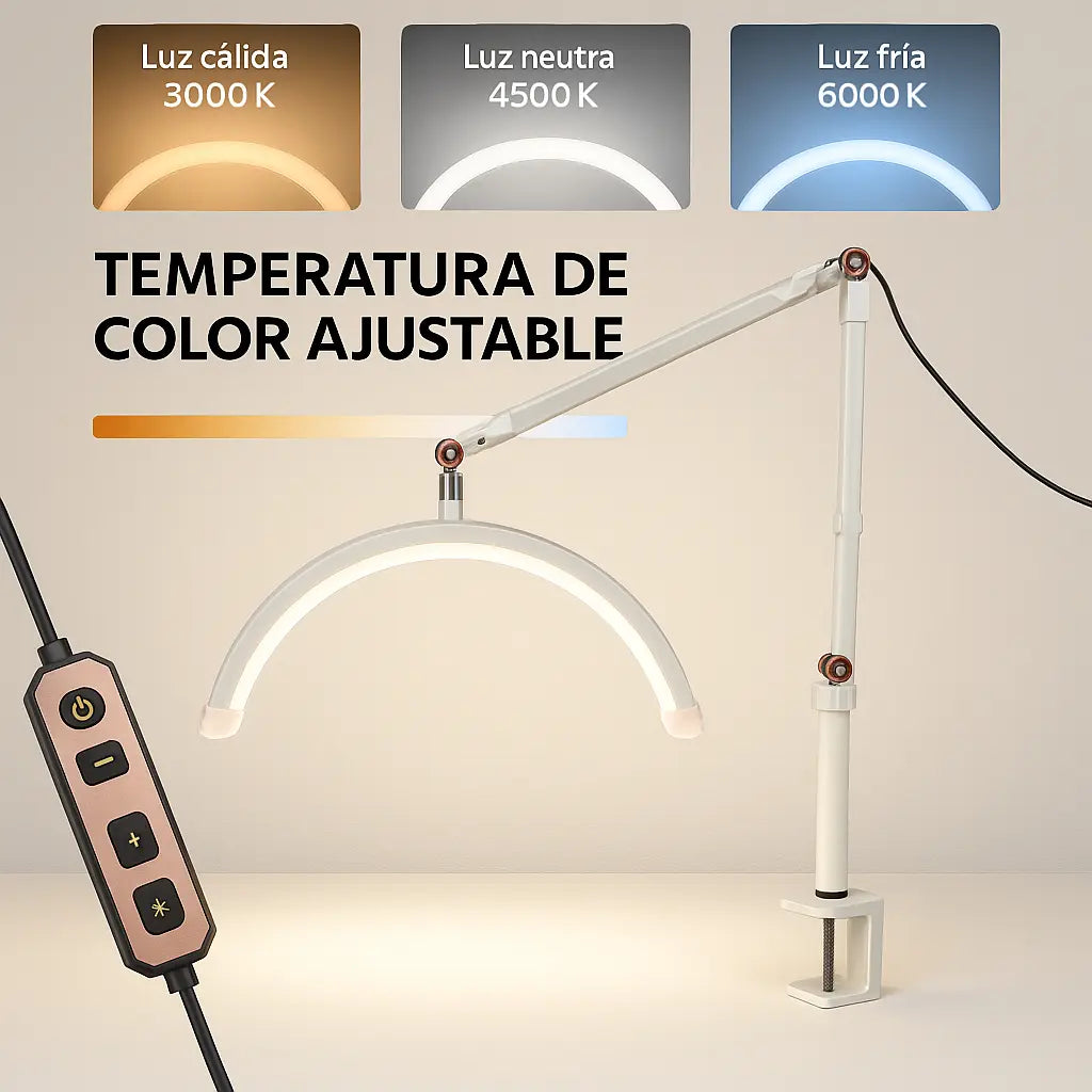 Iluminador Media Luna con Morsa / 180 Leds