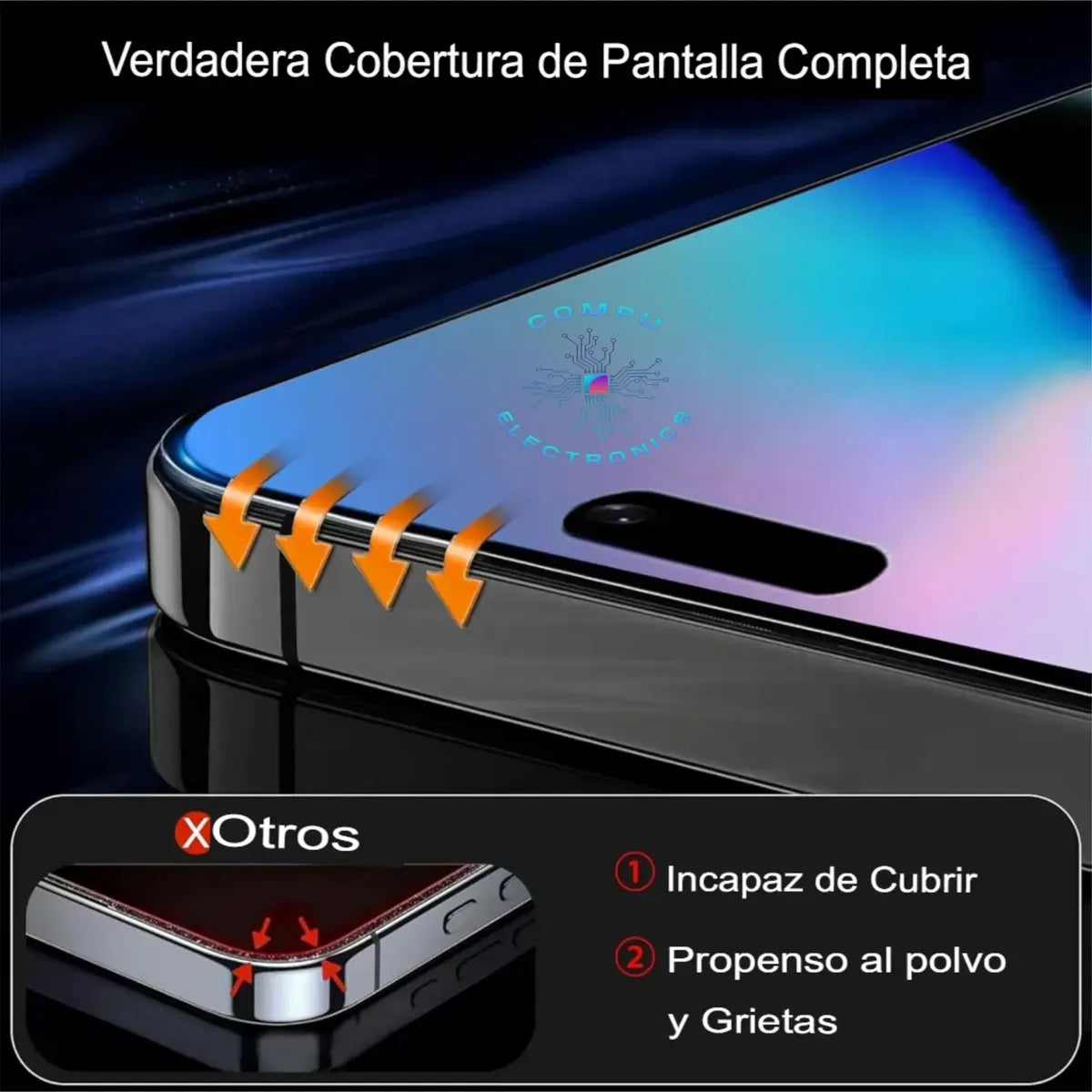 Vidrio Templado Full Para iPhone 11/12/13/14/15/16/17