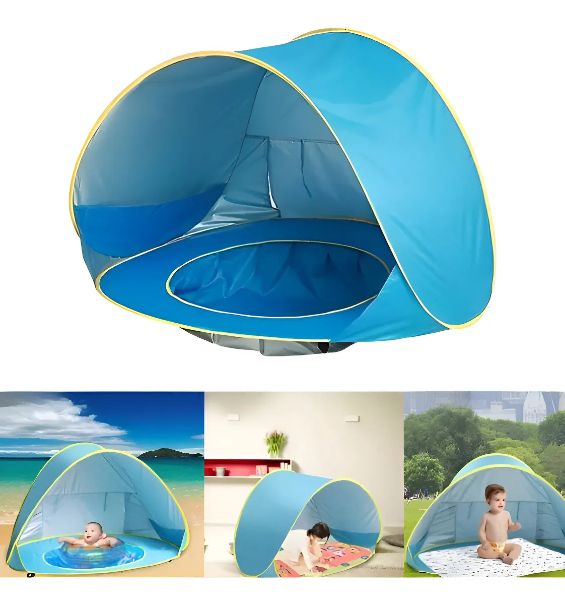 Carpa De Playa Con Piscina Para Niños Y Bebés Filtro UV