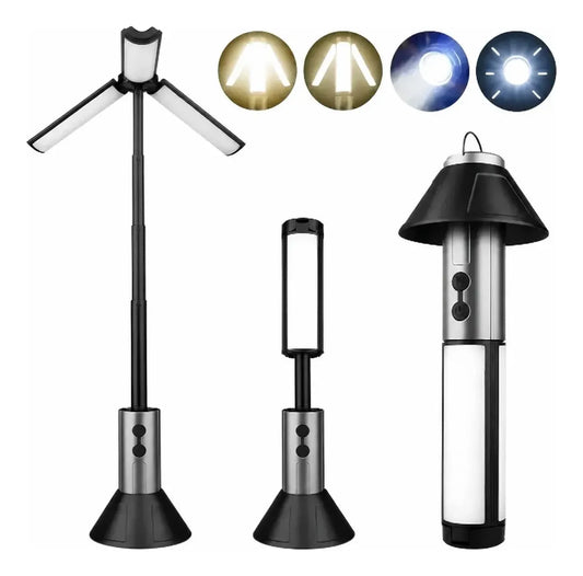 Linterna Led 3 Aspas Multifuncional Extensible / Recargable