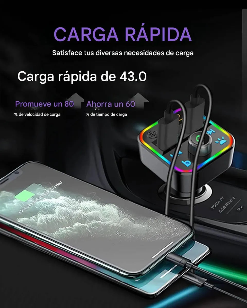 Sintonizador Emisor / Radio FM BT/ 2 USB / Micro SD