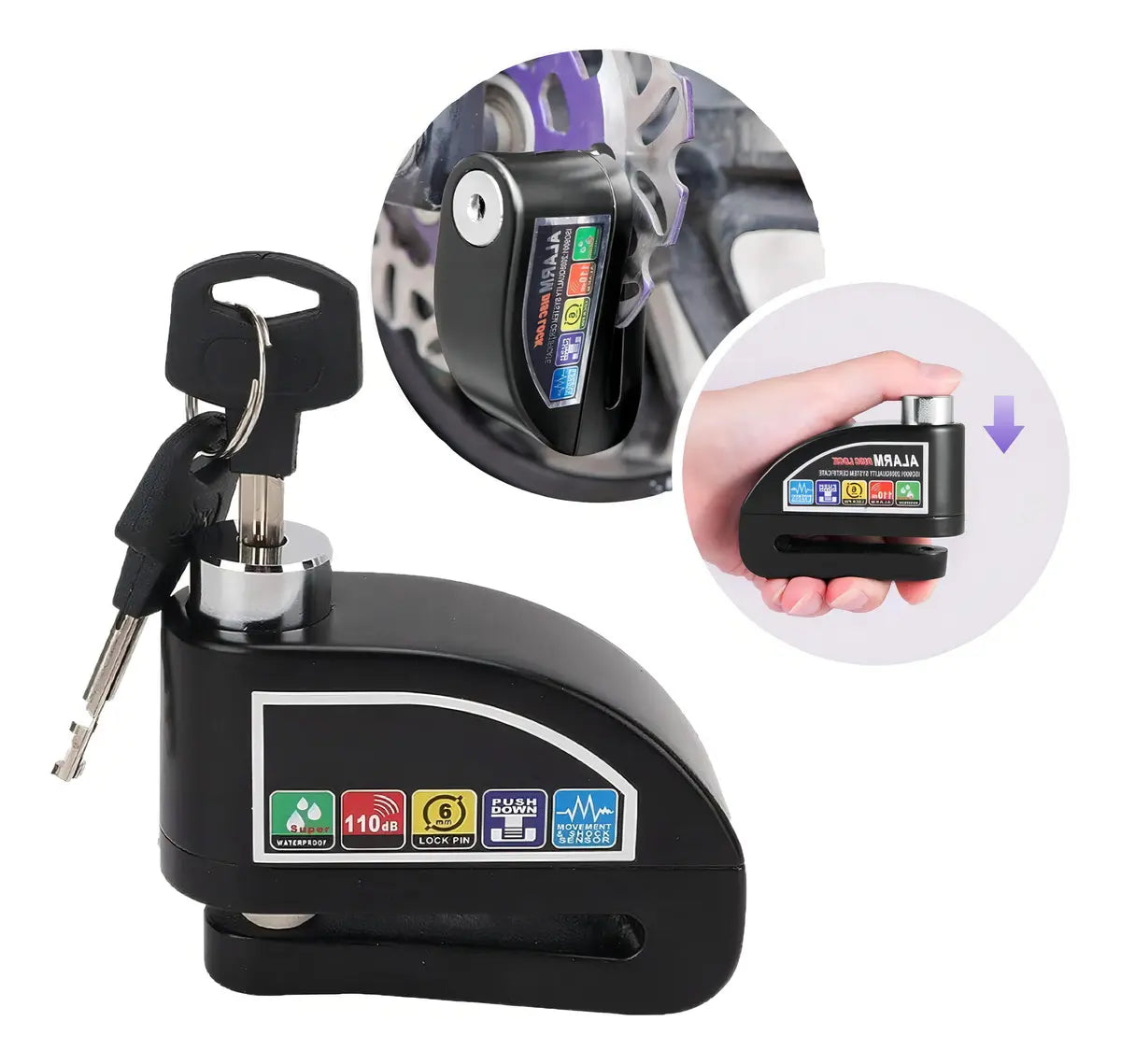 Candado Con Alarma para Moto o Bicicleta