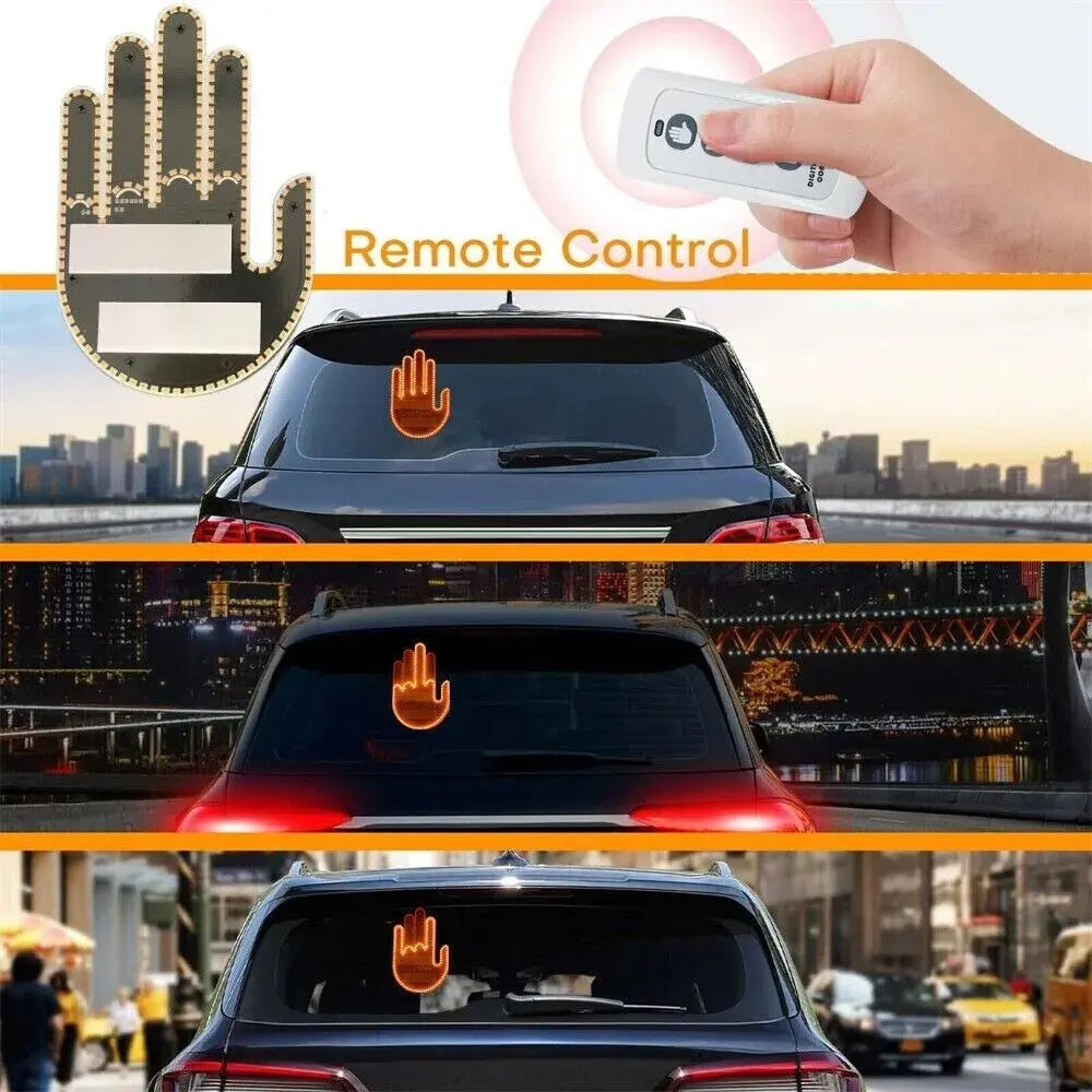 Luz Led para autos con señales divertidas mano