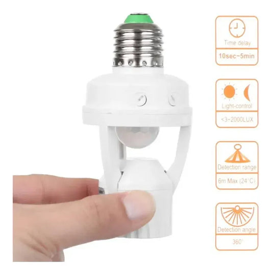 Portalámpara Con Sensor De Movimiento