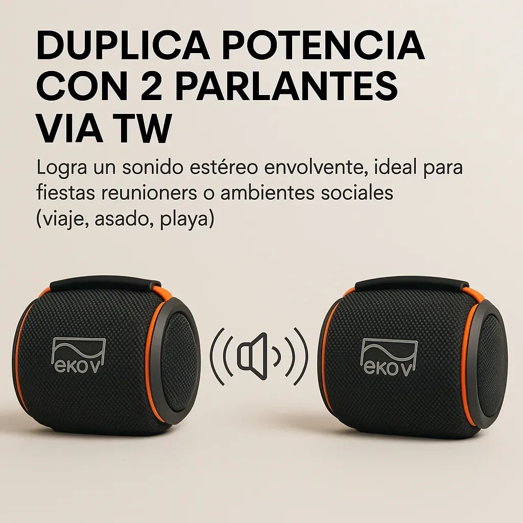 Parlante Bluetooth Portátil 8w - EKO.VI