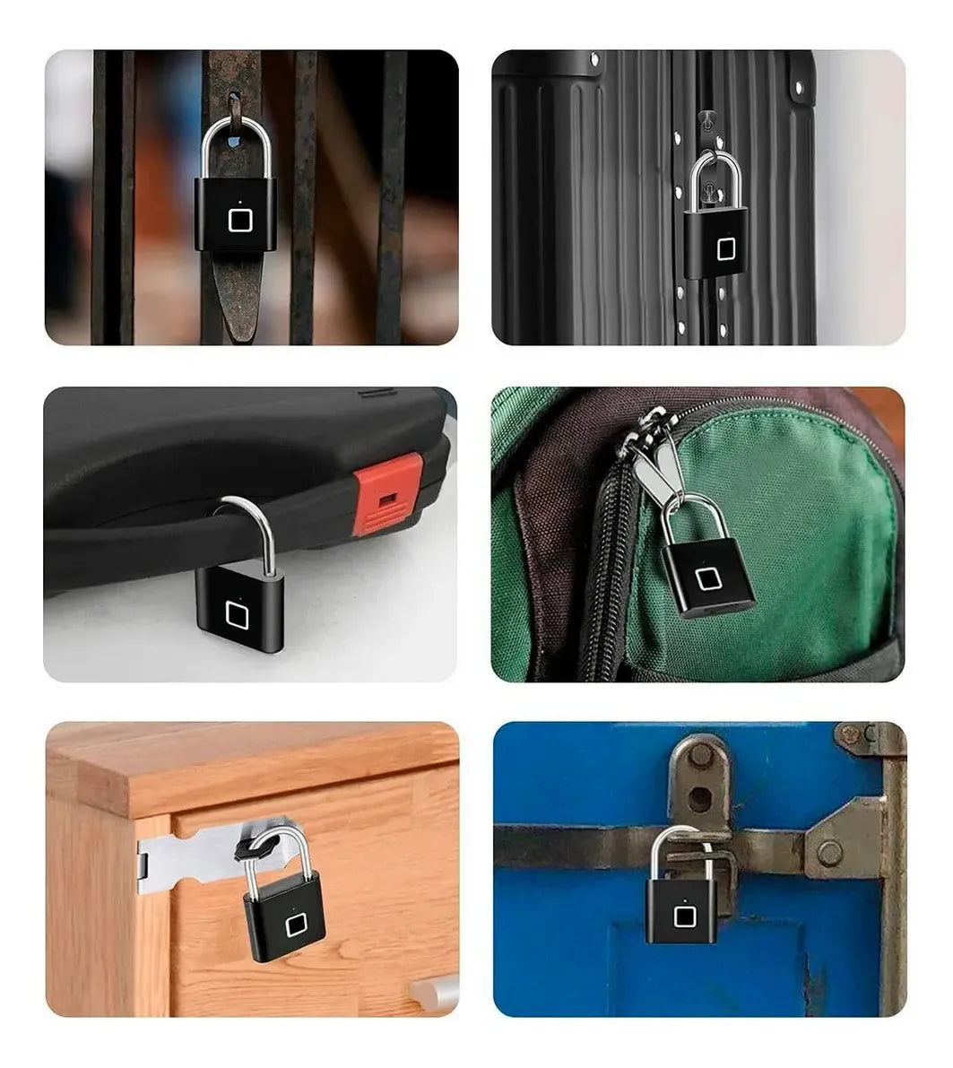 Candado con Huella Digital Impermeable Recargable