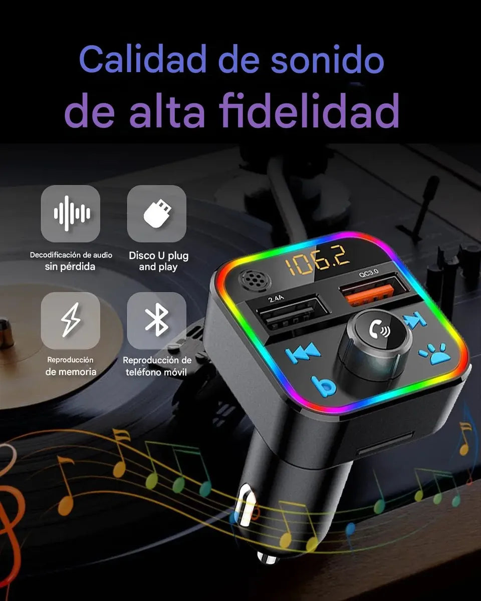 Sintonizador Emisor / Radio FM BT/ 2 USB / Micro SD