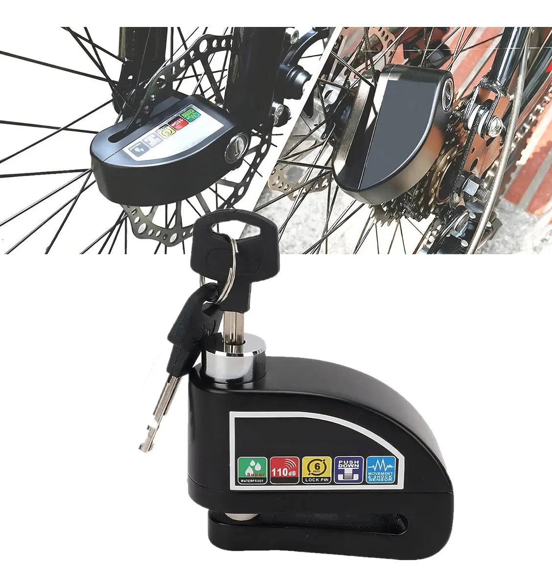 Candado Con Alarma para Moto o Bicicleta
