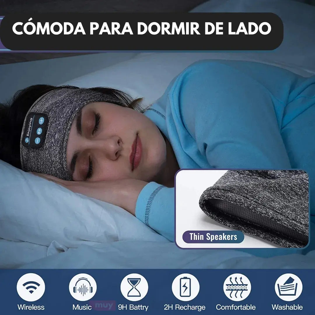 Mascara Suave Cubre Ojos Con Auriculares Bluetooth Dormir