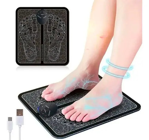 Alfombra eléctrica para masajear piernas y pies, EMS