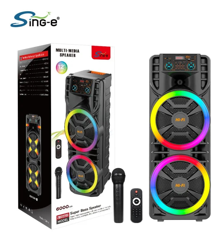 Parlante Torre Bluetooth Con Micrófono y Control