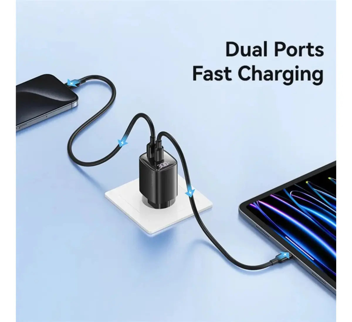 Cargador Pared 30w USB A + USB C