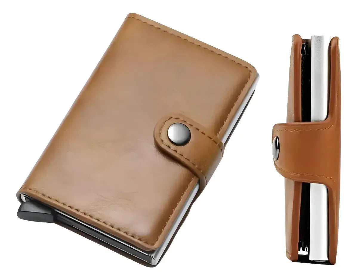 Tarjetero / Billetera Bloqueo RFID Anti Robos - Eco cuero Liso