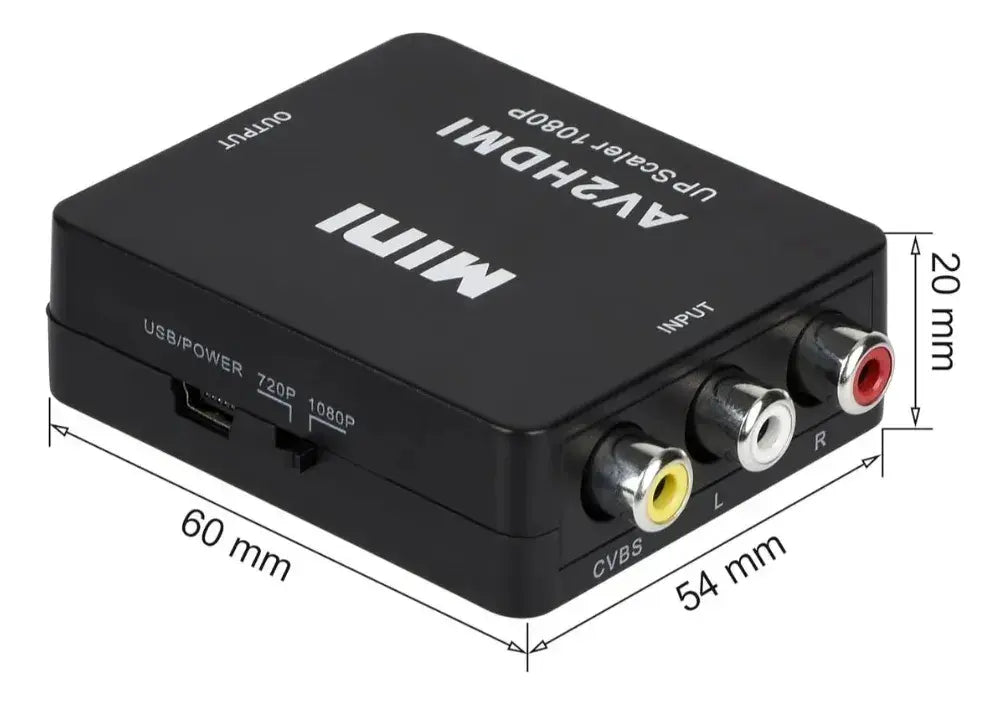 Adaptador / Convertidor 3 RCA A HDMI AV /Audio /Video