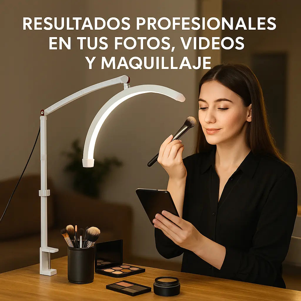 Iluminador Media Luna con Morsa / 180 Leds