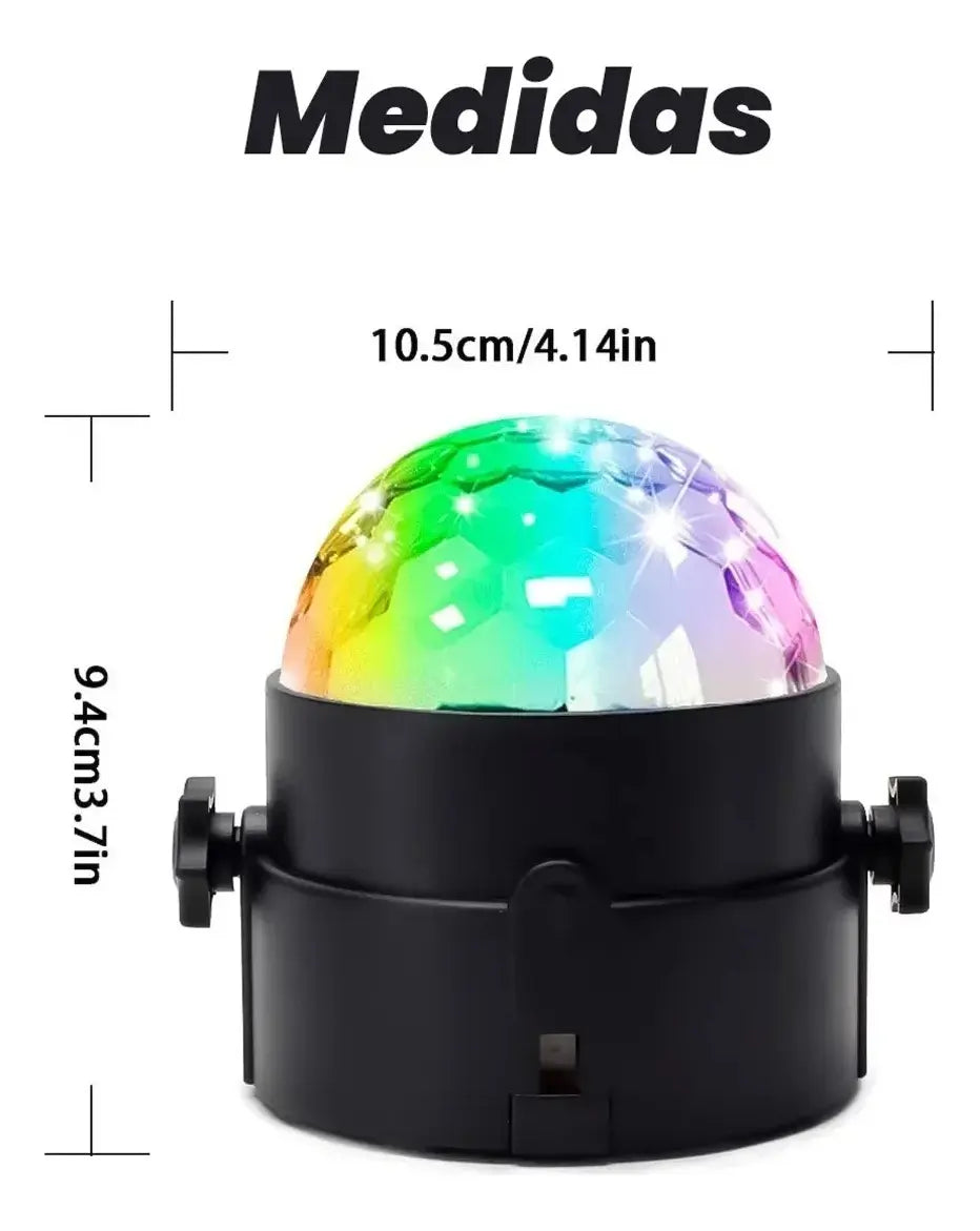 Combo Luces Led Discoteca 2 Media Bola + Laser Audio Rítmico