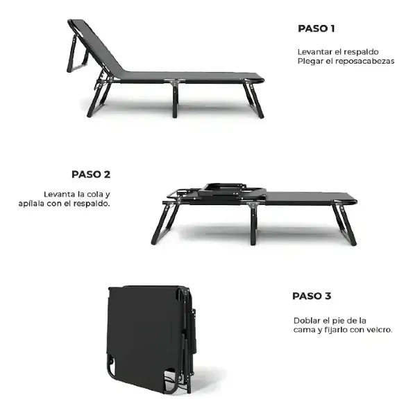 Catre Cama Plegable + Colchón + Almohada