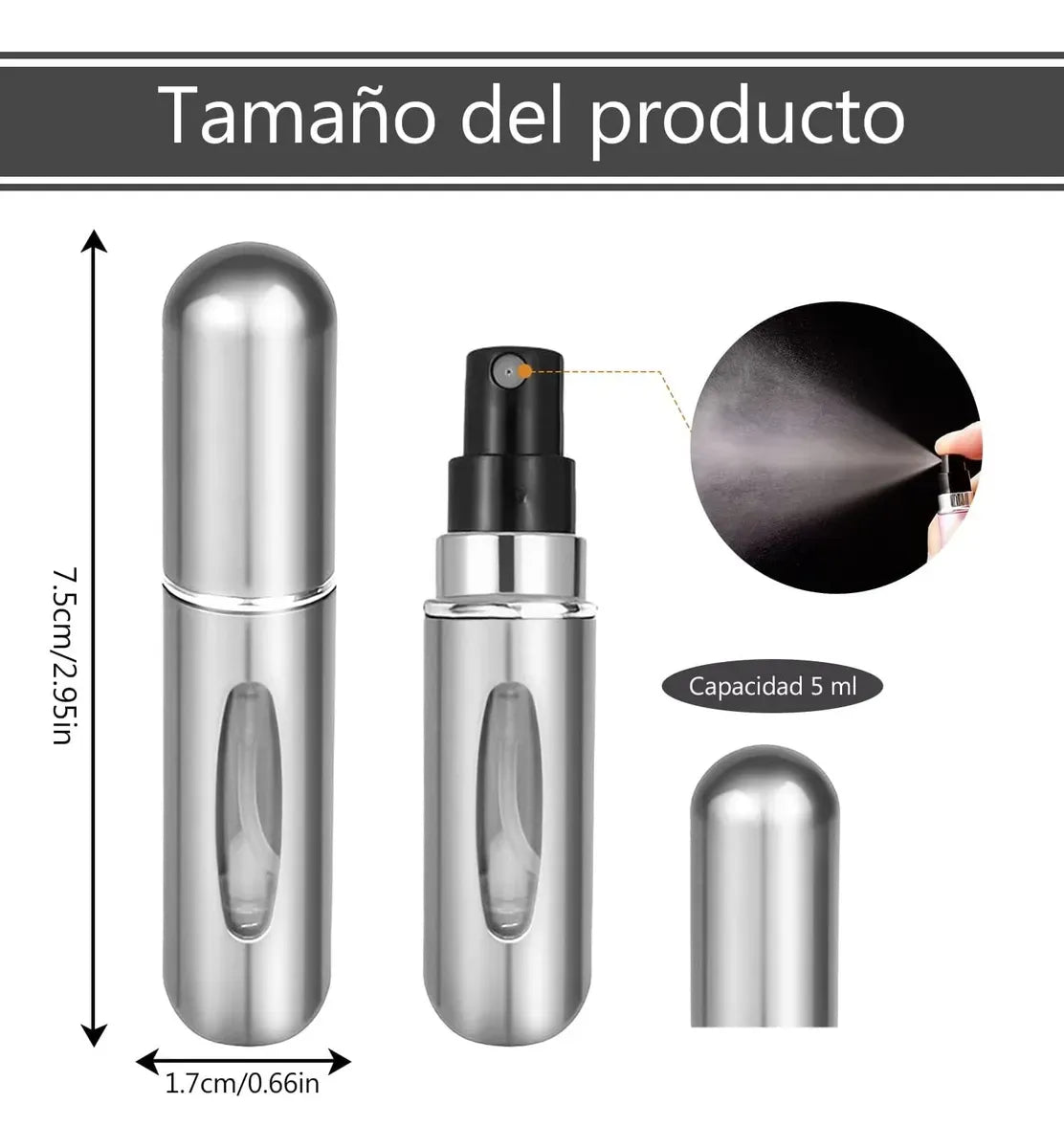 Vaporizador De Perfume Recargable 5ml