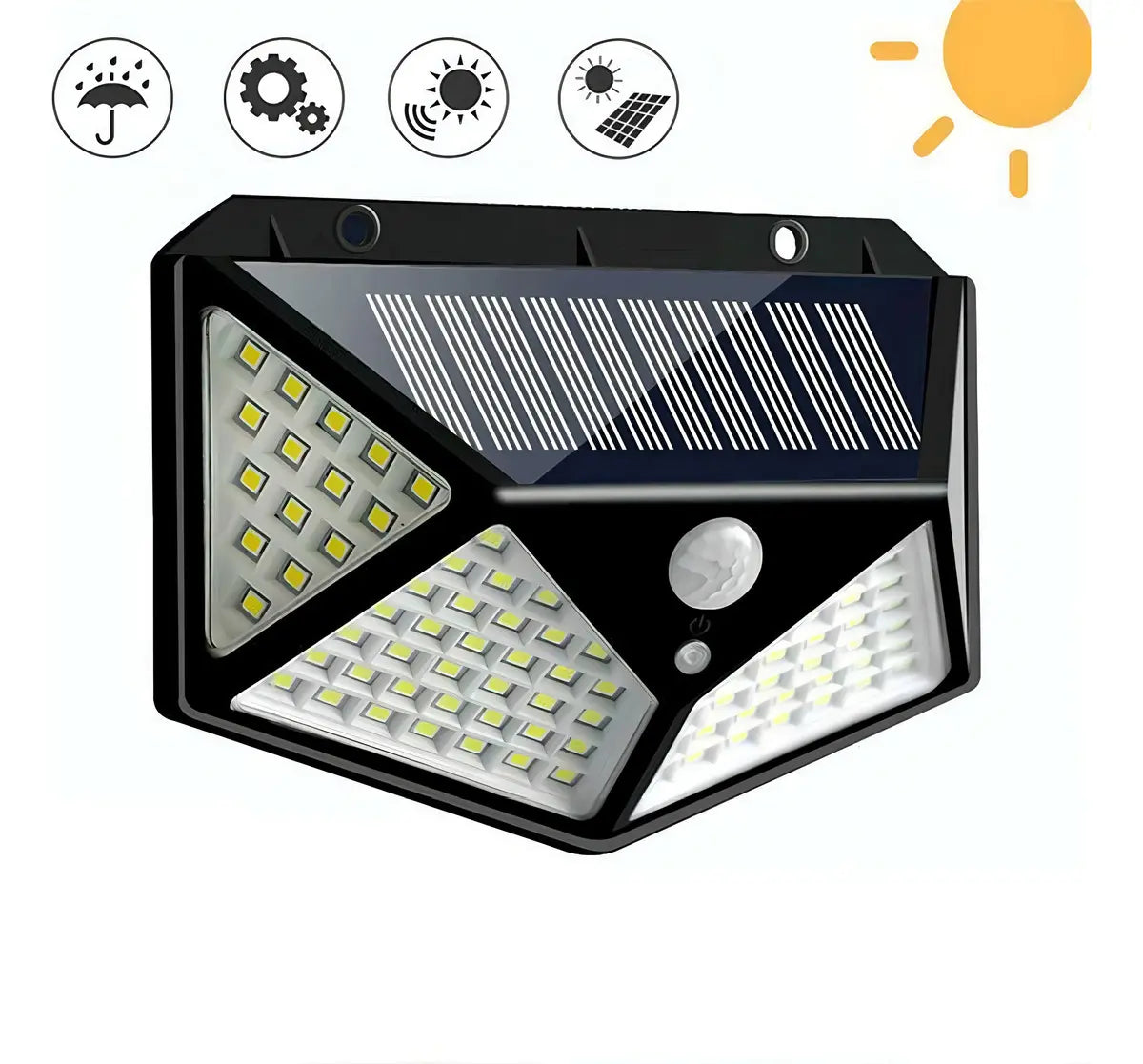 Foco Solar LED con Sensor de Movimiento para Exterior