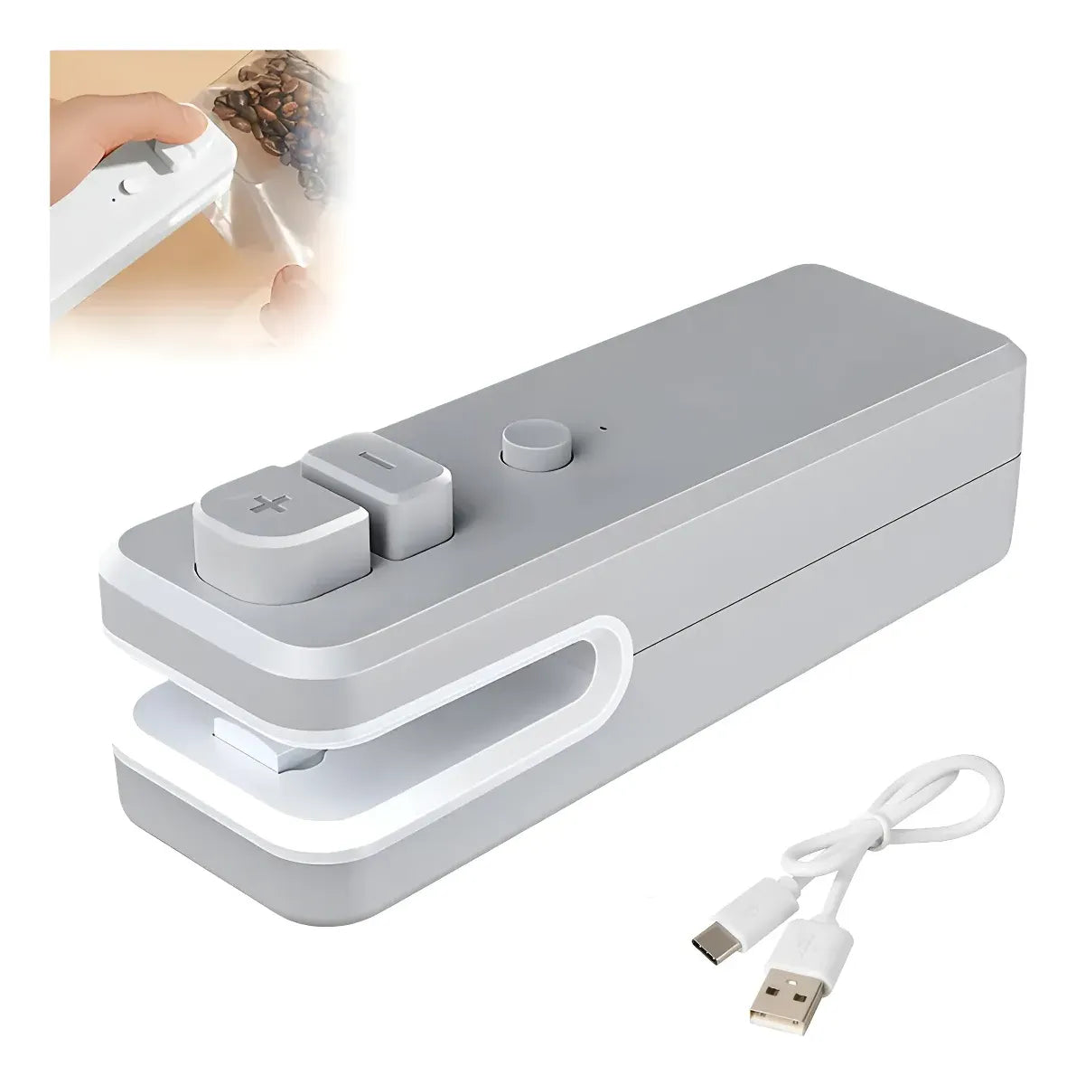 Mini Sellador Y Cortador De Bolsas Recargable Usb Magnético