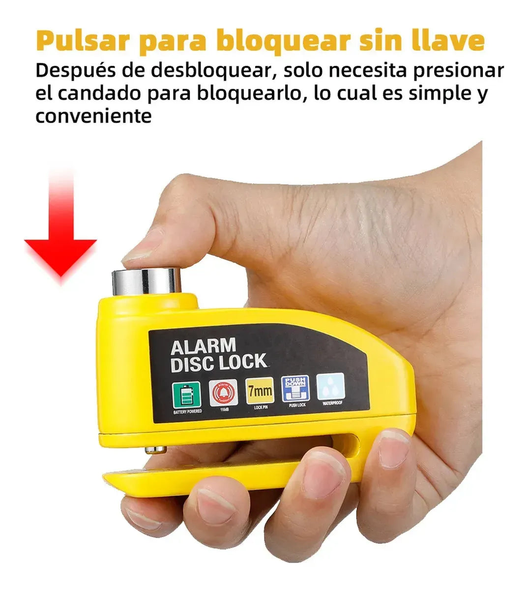 Candado Disco Freno para Moto / Bici Recargable