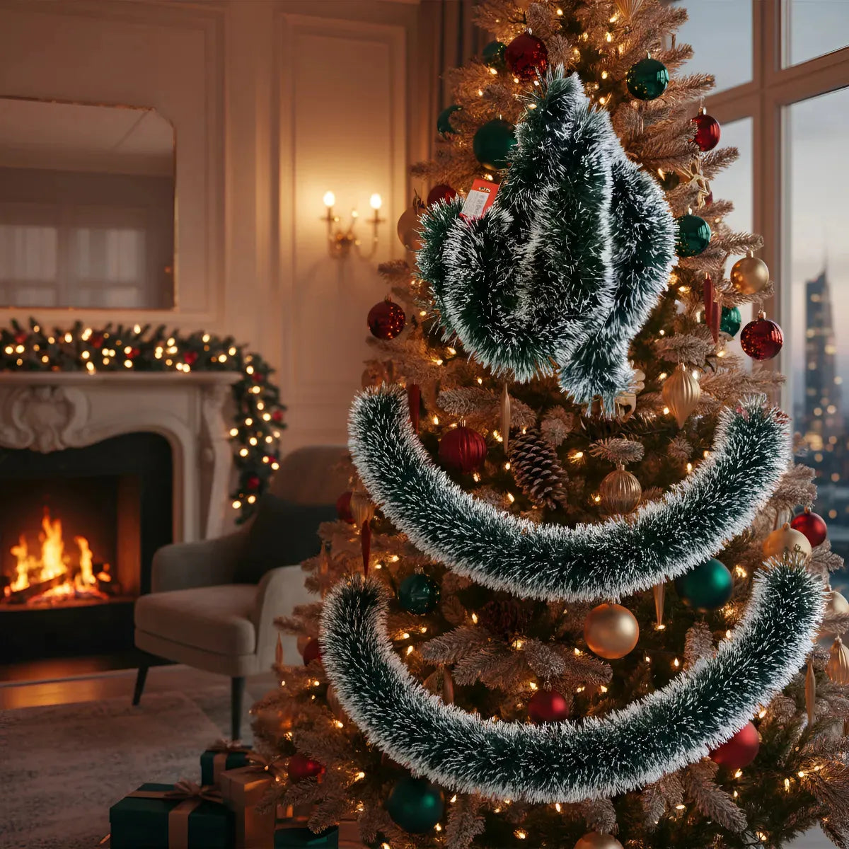 Adorno Navideño Boa Punta Nevada