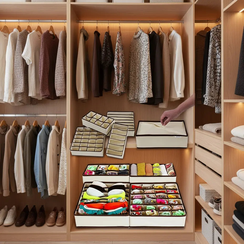 Set Organizador De Ropa Interior En 4 Piezas