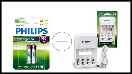 Kit Phillips Pilas Recargables + Cargador