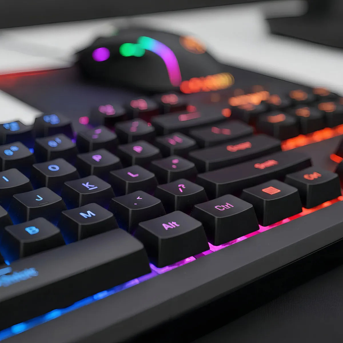 Combo Gamer 3 En 1 Marvo CM310 Teclado + Mouse + Pad Rainbow RGB