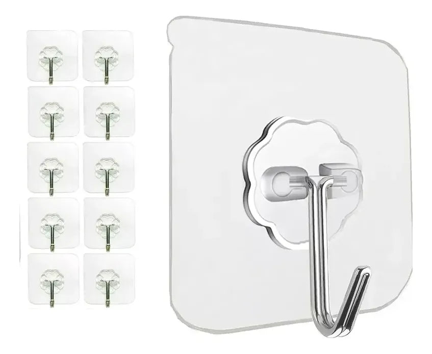 Ganchos para Pared Adhesivo X10 Unidad
