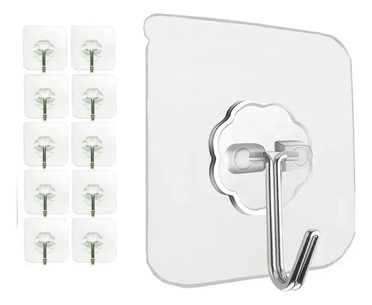 Ganchos para Pared Adhesivo X10 Unidad