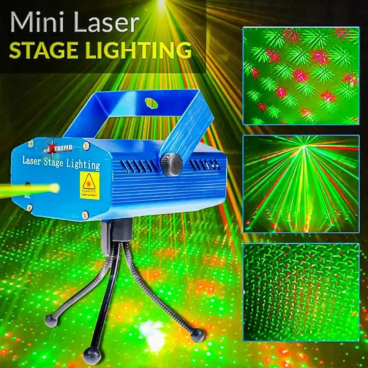 Combo Luces Led Discoteca 2 Media Bola + Laser Audio Rítmico
