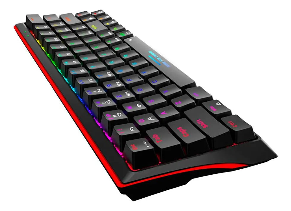 Teclado Mecánico Gamer 60% Marvo Switch Blue Rgb Bluetooth Negro