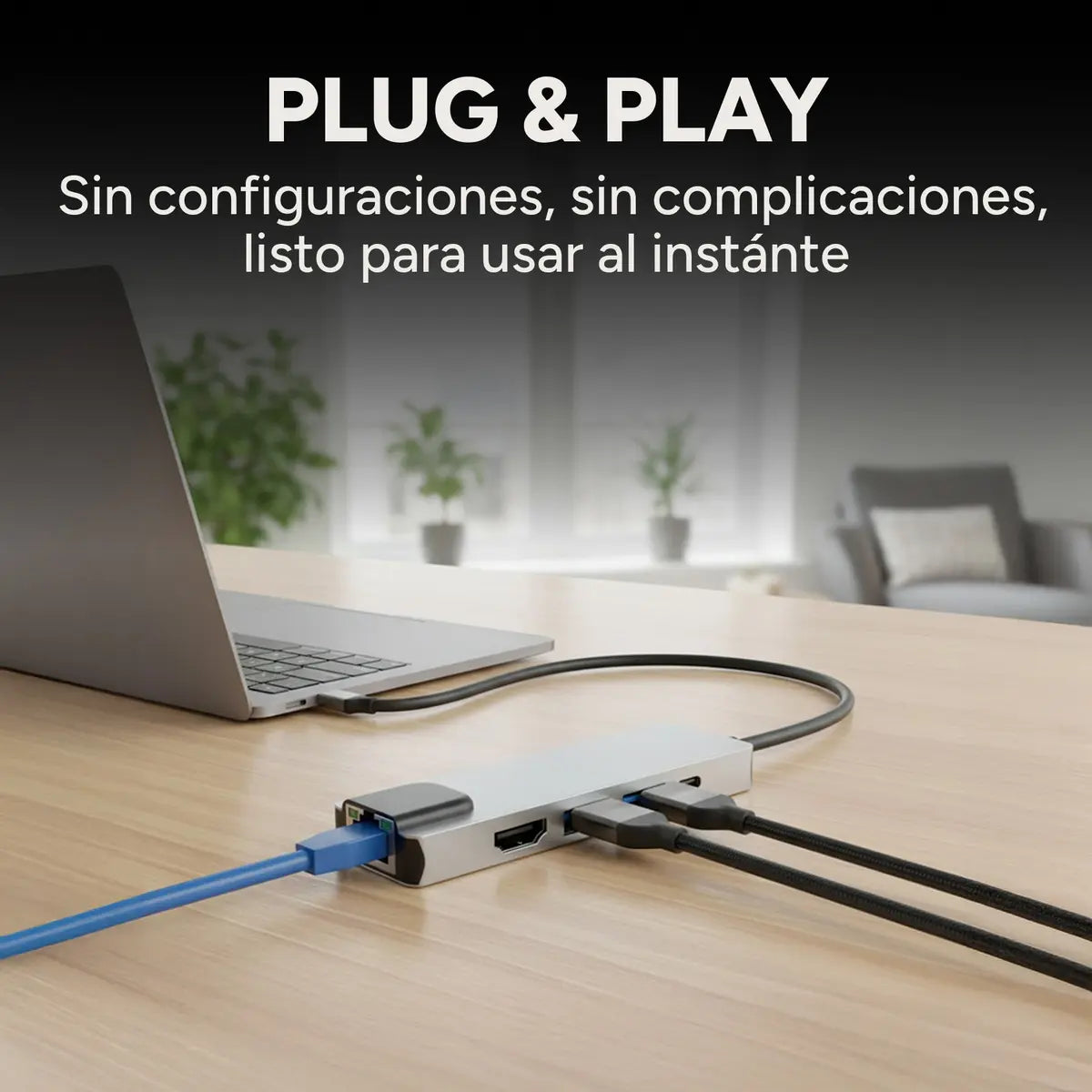 Adaptador Hub Tipo C 5 En 1