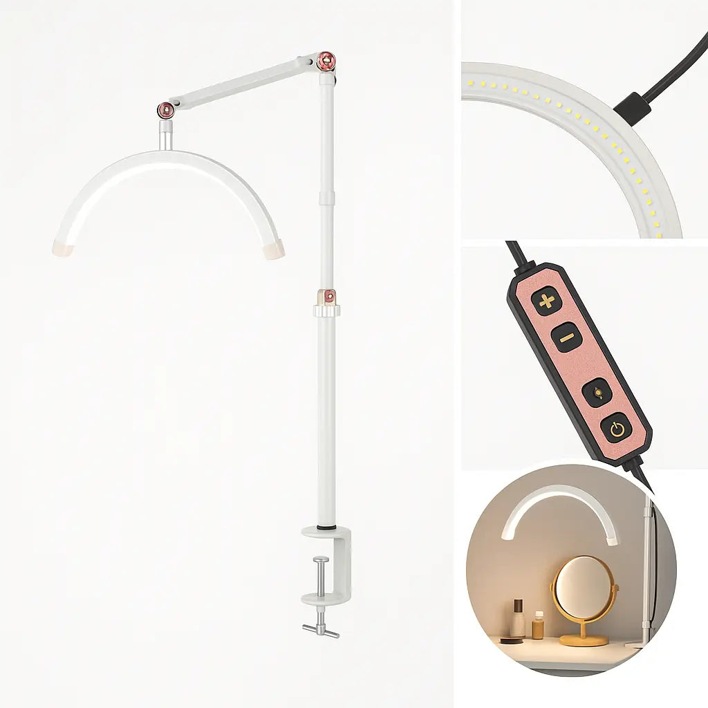 Iluminador Media Luna con Morsa / 180 Leds