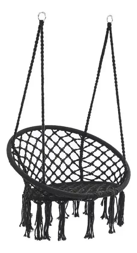 Silla Colgante Hamaca Jardín Negra