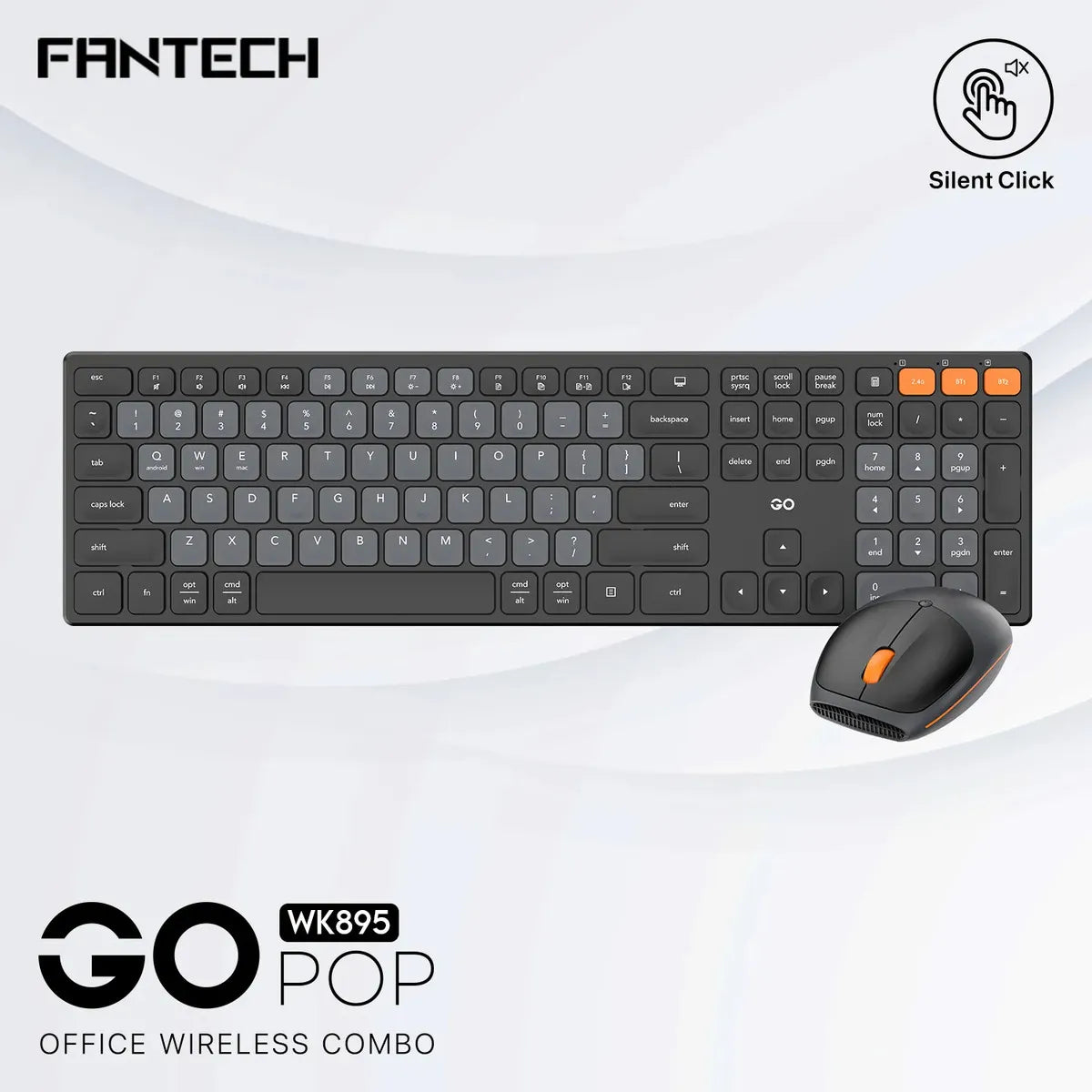 Kit Teclado Y Mouse Inalámbrico Fantech Wk895 Go Pop