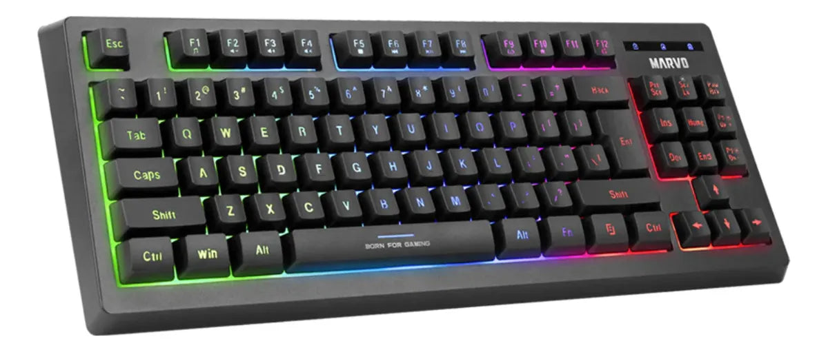 Combo Gamer 3 En 1 Marvo CM310 Teclado + Mouse + Pad Rainbow RGB