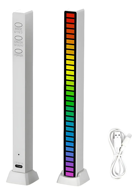Barra Luz Led Audio Rítmica Gamer 18cm