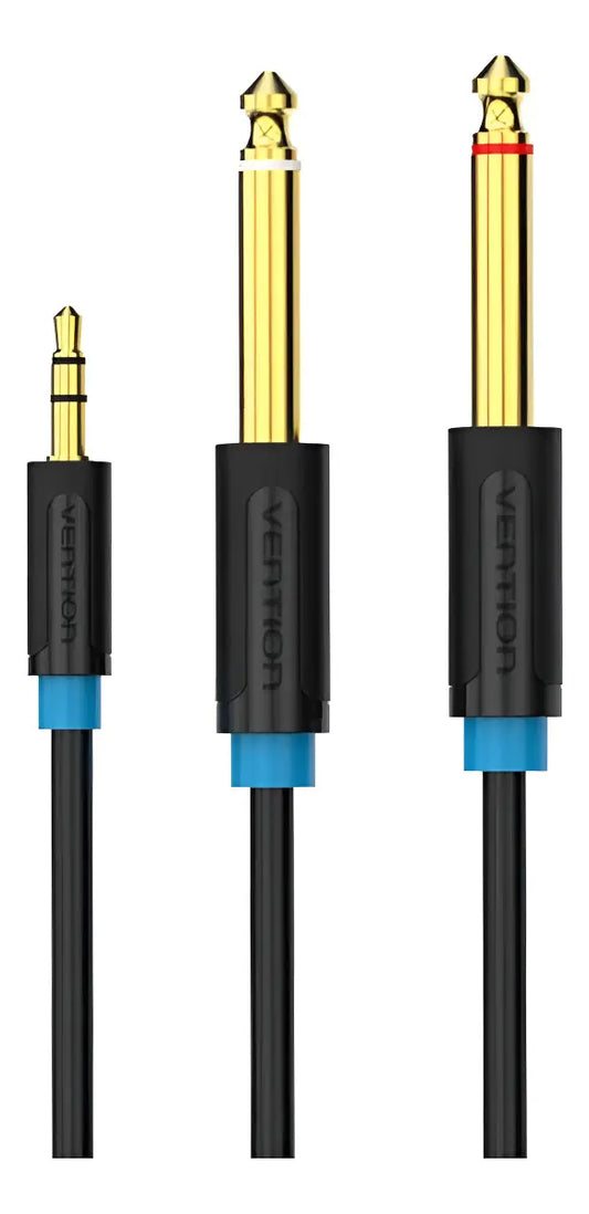 Cable De Audio 3.5 Mm Trs A Dual 6.35 Mm Macho/macho1.5m