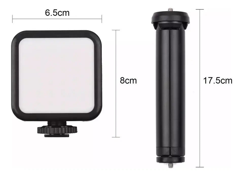 Kit Trípode + Micrófono + Luz led + control bluetooth
