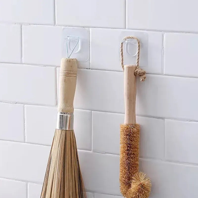Soporte Plástico adhesivo para Estantes Set X4 Piezas
