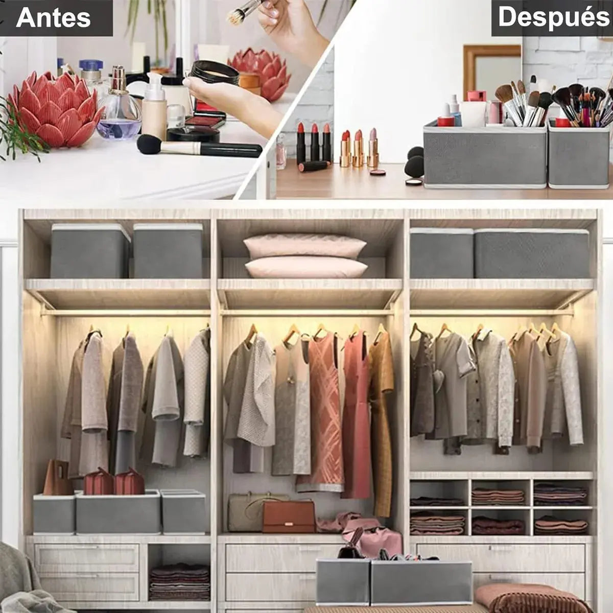 Set De 8 Organizadores De Ropa Y Accesorios