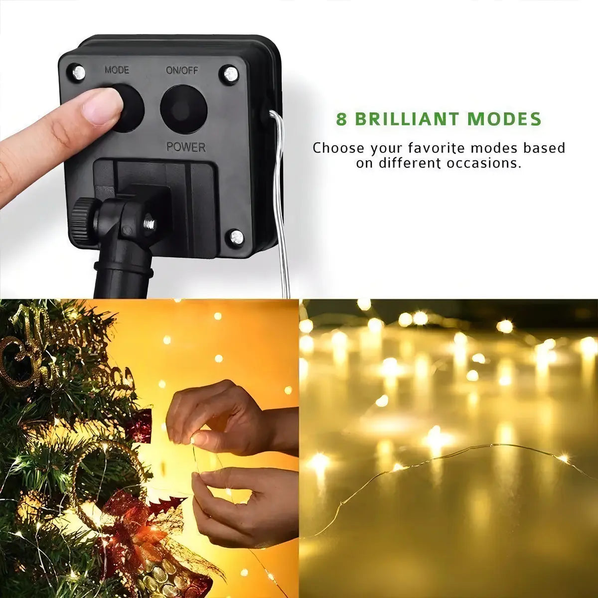 100 Mini Luces Led Solar / 12mts