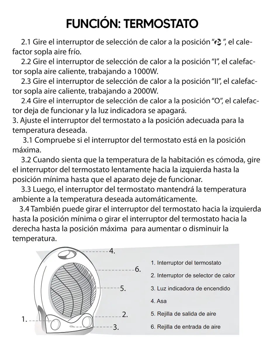 Caloventilador, PUNKTAL PK-3400 CF